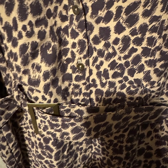 Anthropologie Maeve Belted Sleeveless Shirt Dress NWT in Leopard Print 18W - Picture 5 of 8